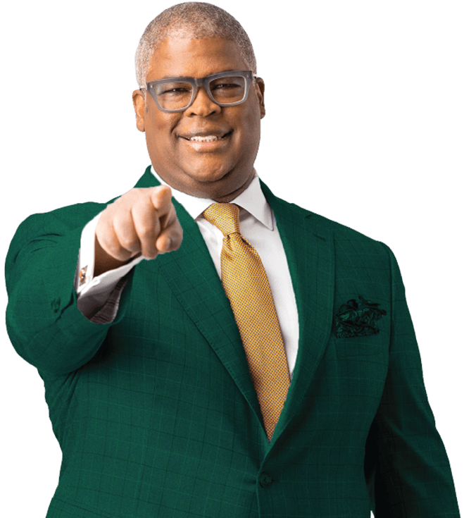 Charles Payne in green suit